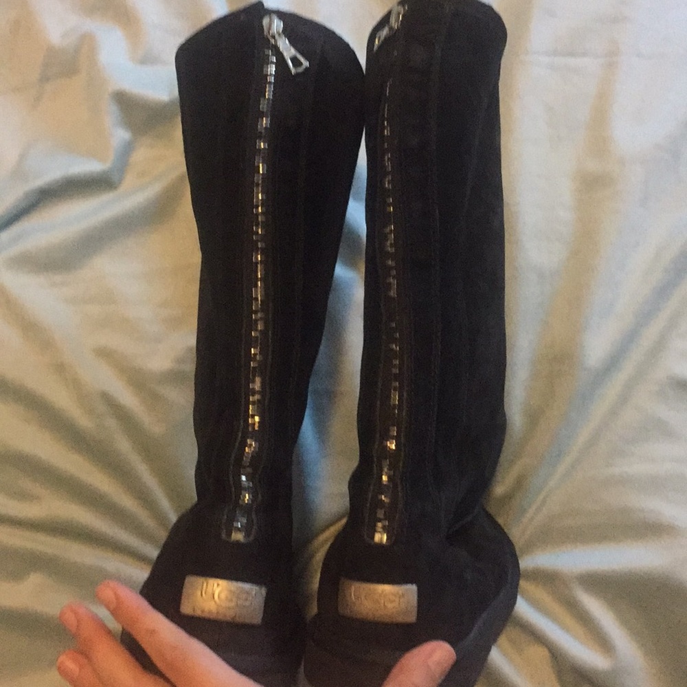 Ugh boots with back zipper
